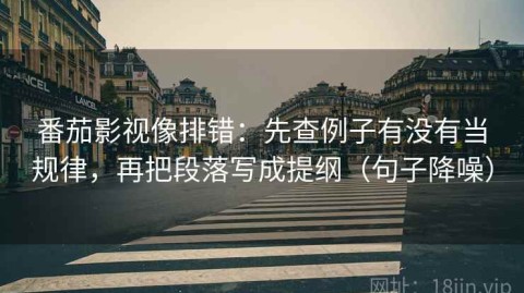 番茄影视像排错：先查例子有没有当规律，再把段落写成提纲（句子降噪）