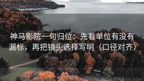 神马影院一句归位：先看单位有没有漏标，再把镜头选择写明（口径对齐）