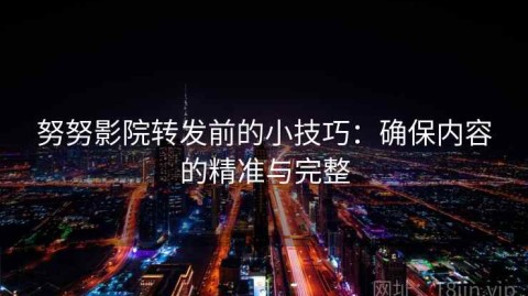 努努影院转发前的小技巧：确保内容的精准与完整