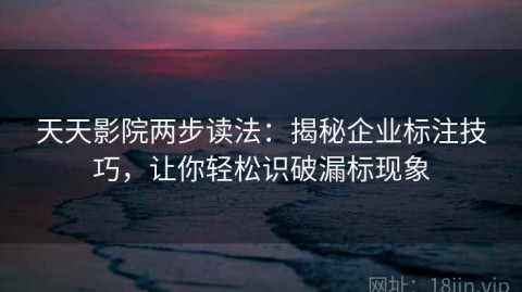天天影院两步读法：揭秘企业标注技巧，让你轻松识破漏标现象