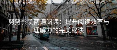 努努影院两遍阅读：提升阅读效率与理解力的完美秘诀
