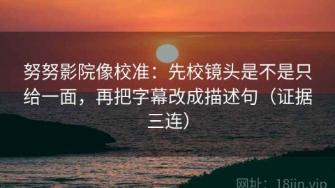 努努影院像校准：先校镜头是不是只给一面，再把字幕改成描述句（证据三连）