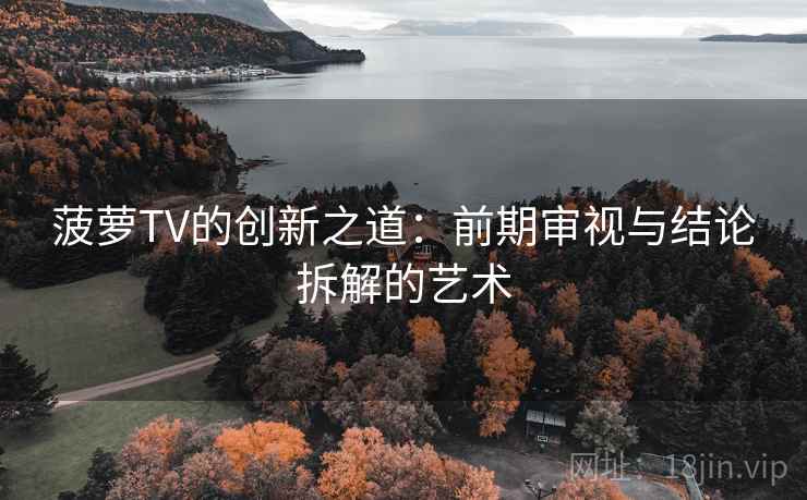 菠萝TV的创新之道：前期审视与结论拆解的艺术
